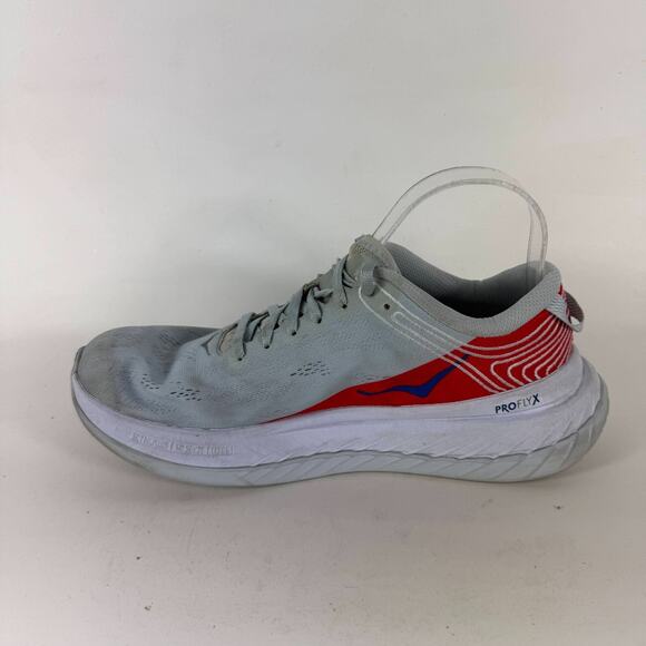 Hoka One One Carbon x Sneakers Women's 9 Gray Lace-Up Athletic Running Shoes - Picture 6 of 10